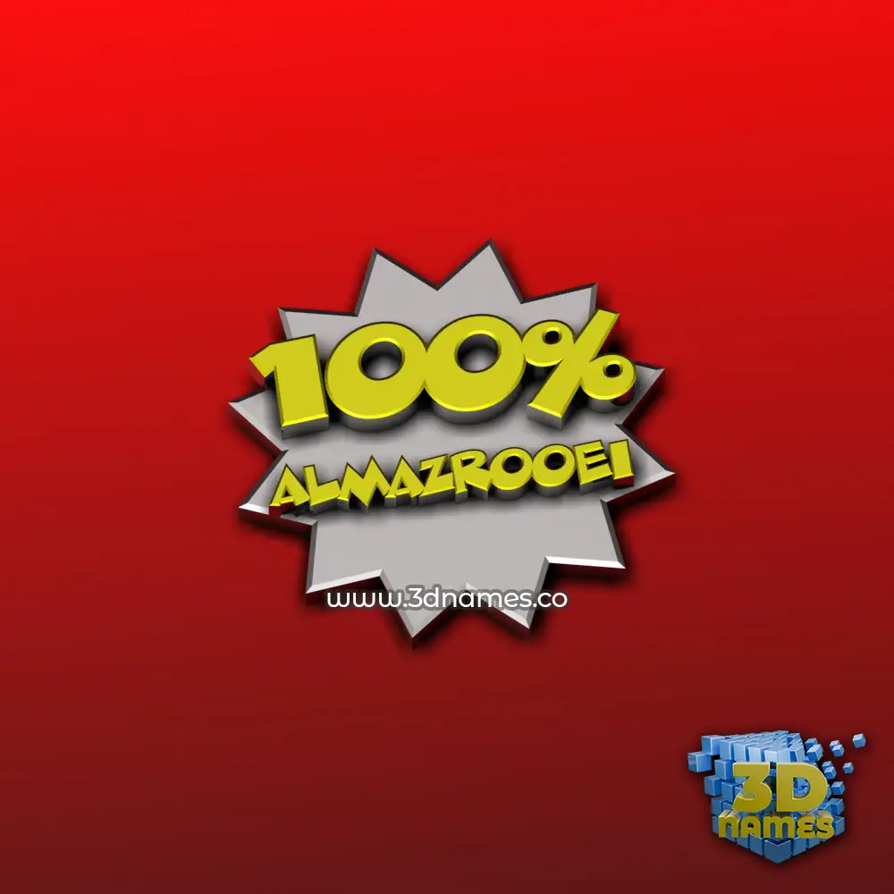 almazrooei in 100 Percent style - 3D name wallpaper