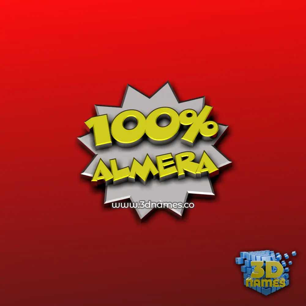 almera in 100 Percent style - 3D name wallpaper