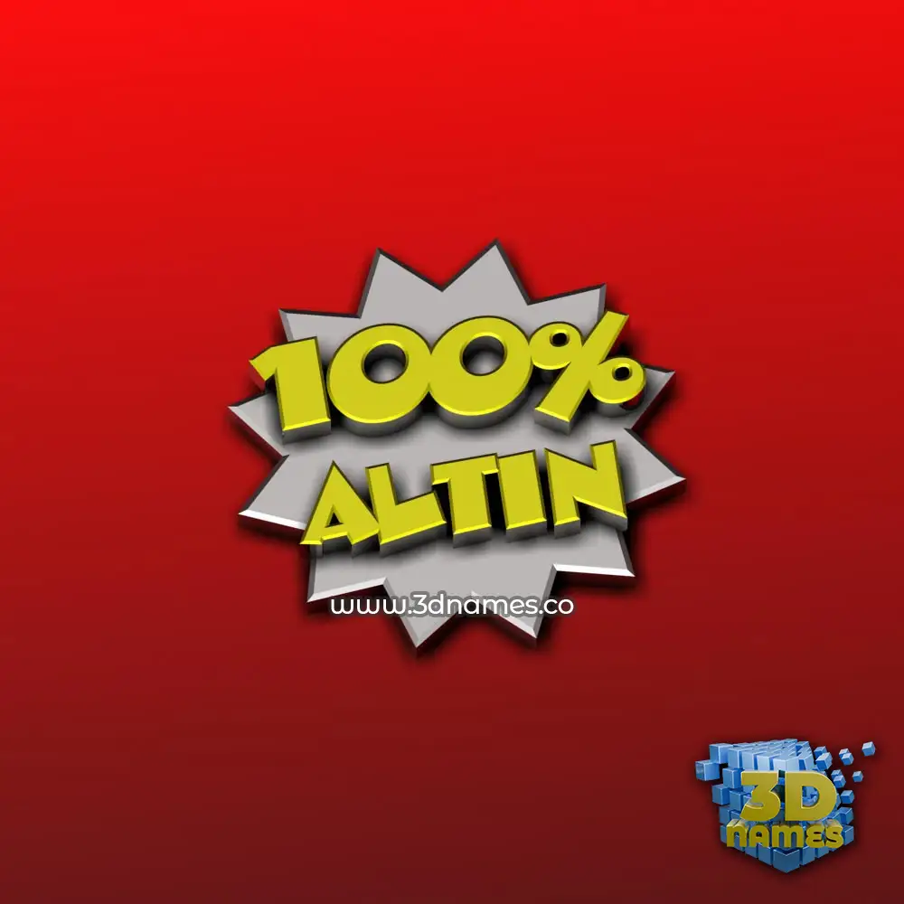 altin in 100 Percent style - 3D name wallpaper