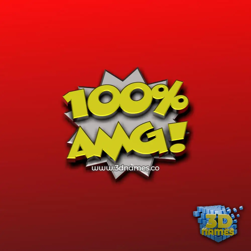 amg in 100 Percent style - 3D name wallpaper