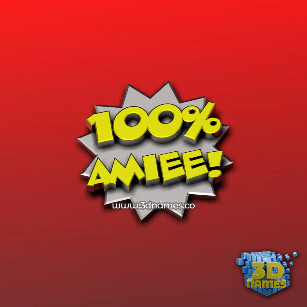 amiee in 100 Percent style - 3D name wallpaper