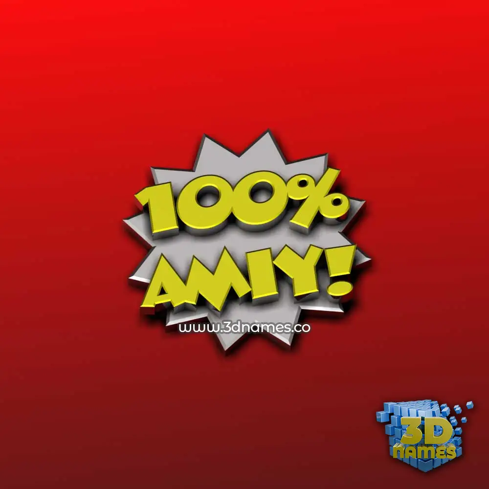 amiy in 100 Percent style - 3D name wallpaper