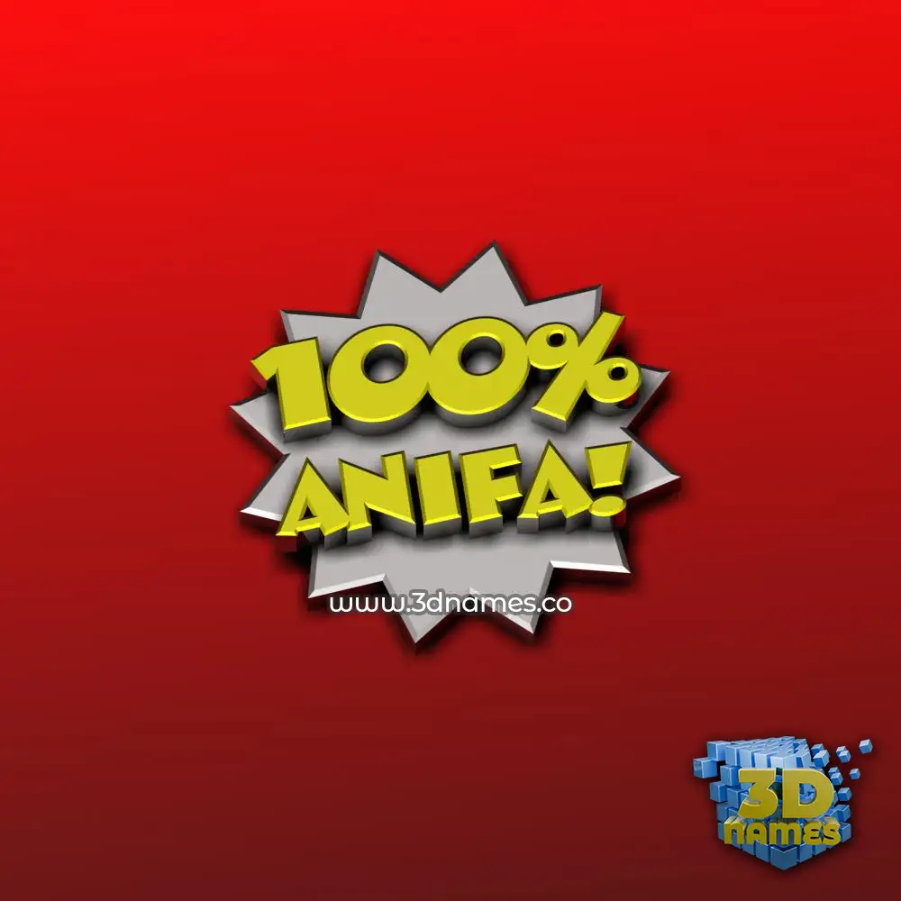 anifa in 100 Percent style - 3D name wallpaper