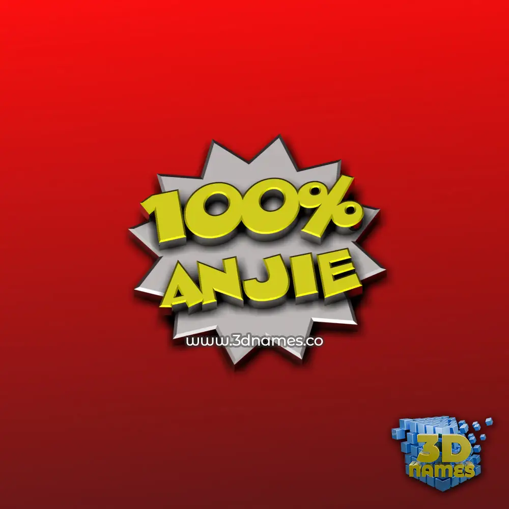 anjie in 100 Percent style - 3D name wallpaper