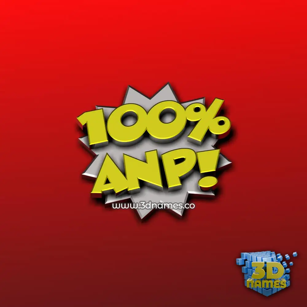 anp in 100 Percent style - 3D name wallpaper