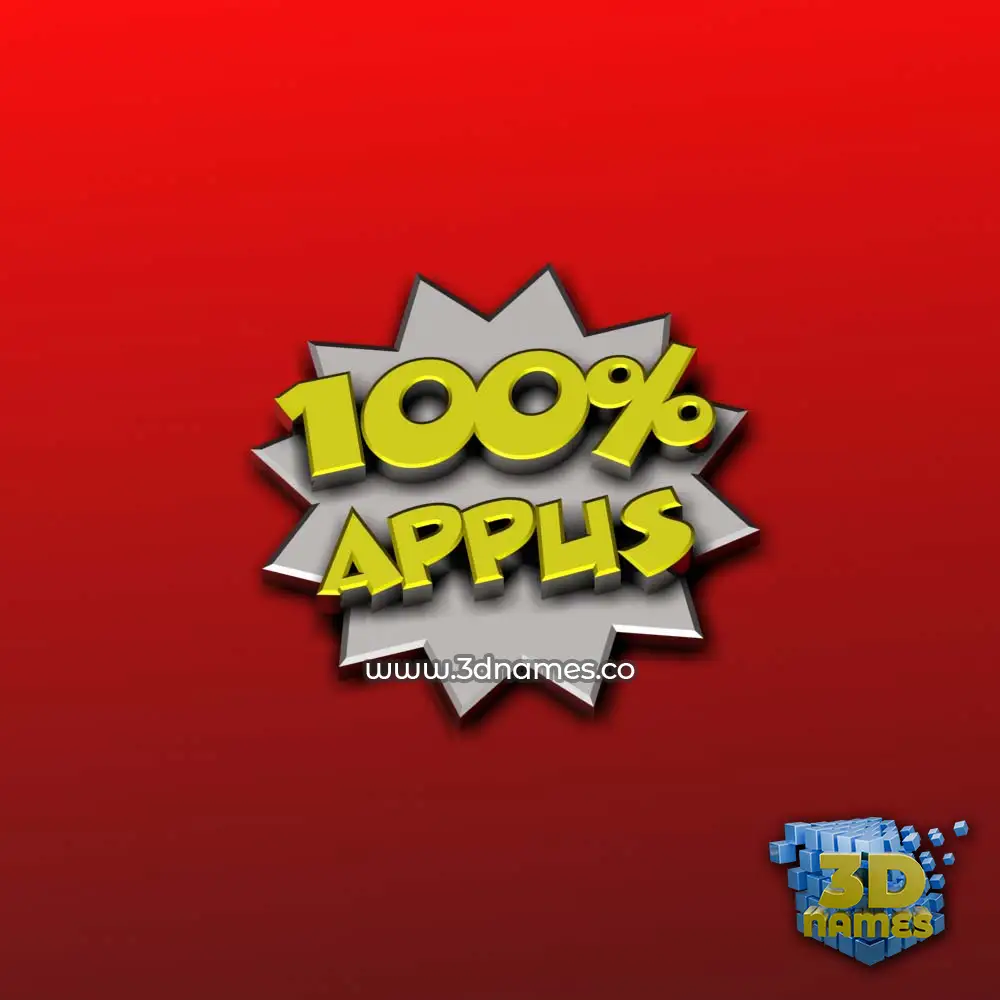 appus in 100 Percent style - 3D name wallpaper