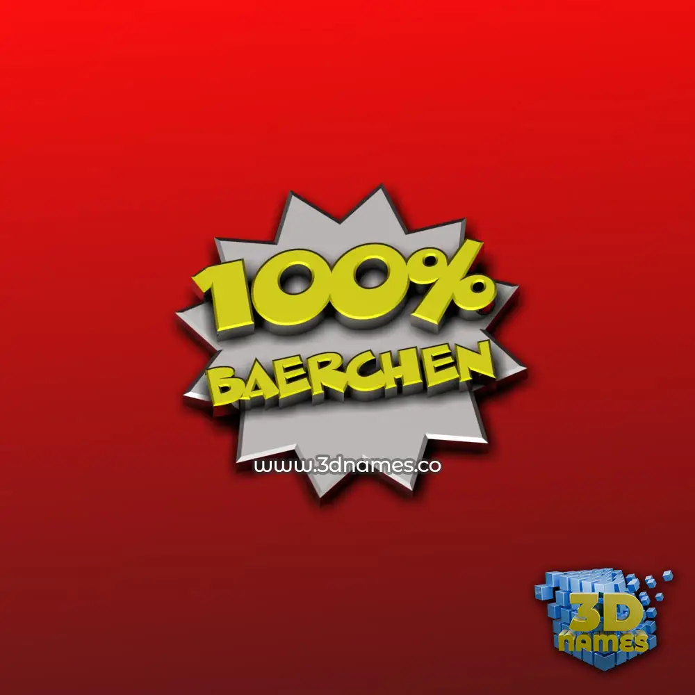 baerchen in 100 Percent style - 3D name wallpaper