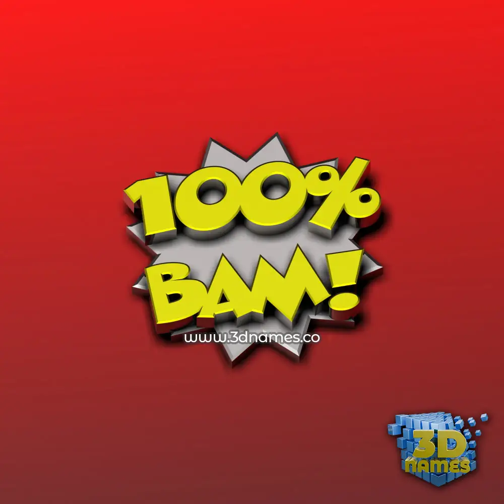 bam in 100 Percent style - 3D name wallpaper