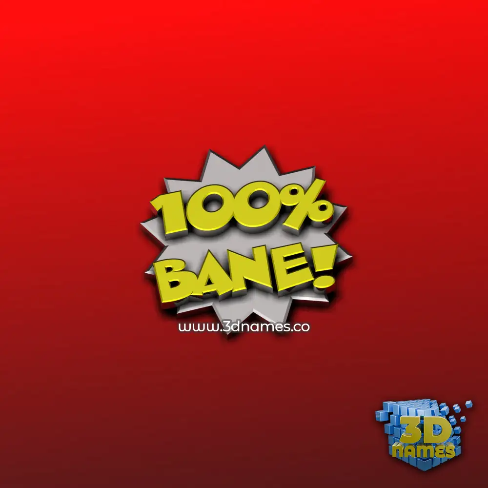 bane in 100 Percent style - 3D name wallpaper