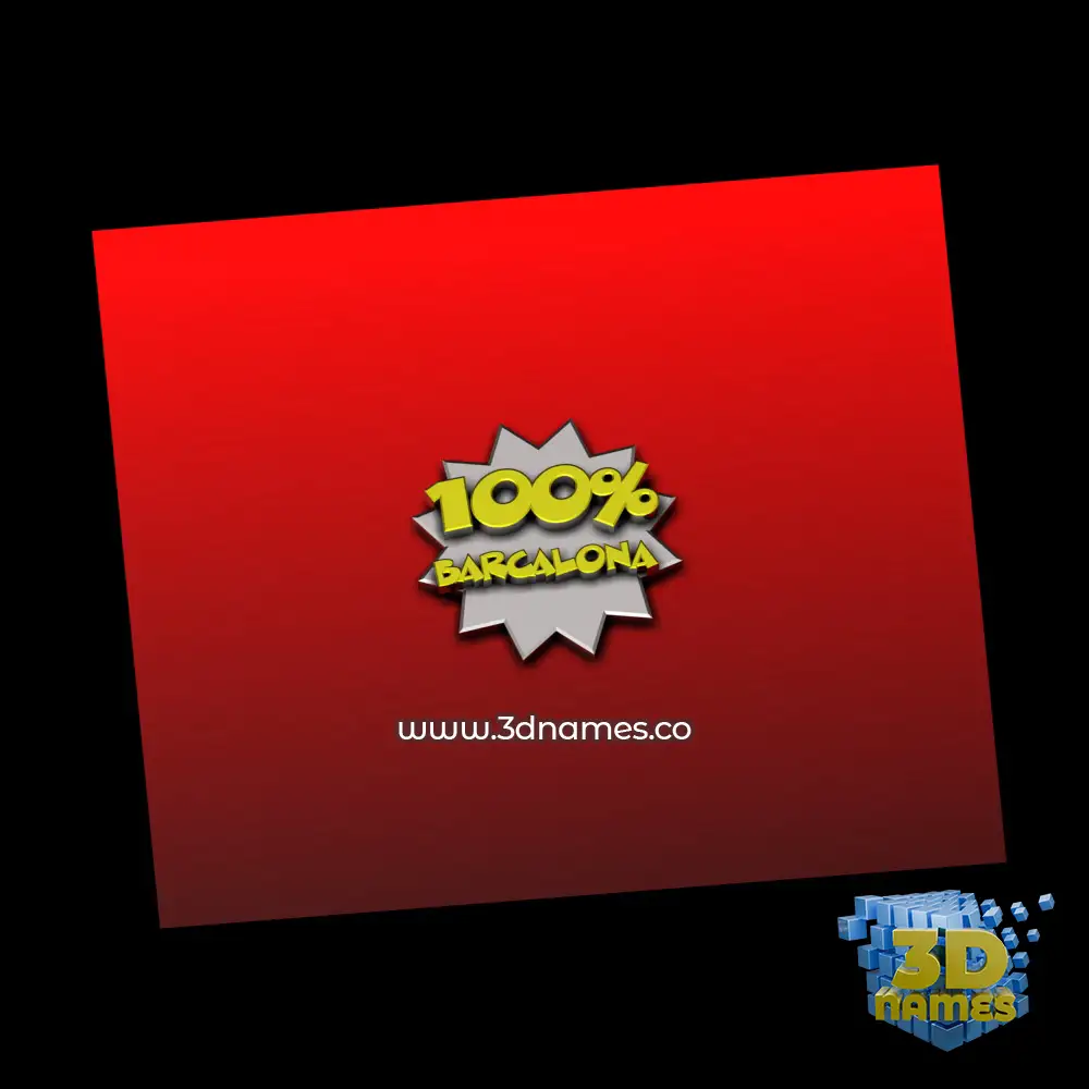 barcalona in 100 Percent style - 3D name wallpaper