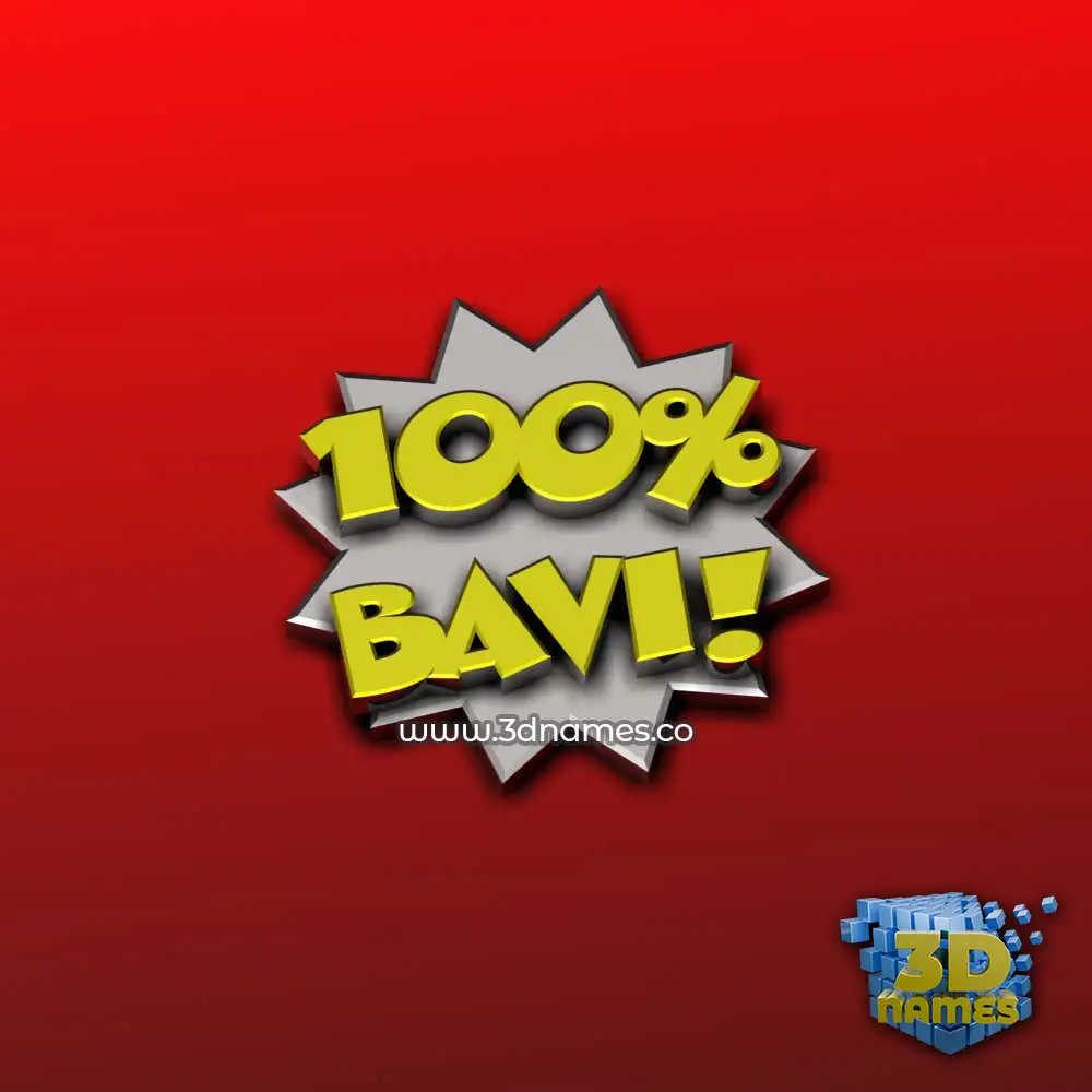 bavi in 100 Percent style - 3D name wallpaper