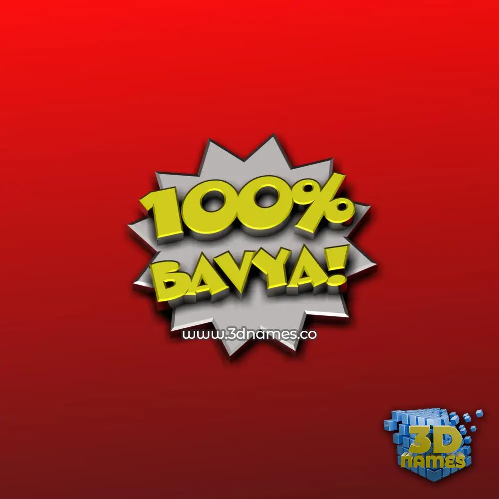 bavya in 100 Percent style - 3D name wallpaper