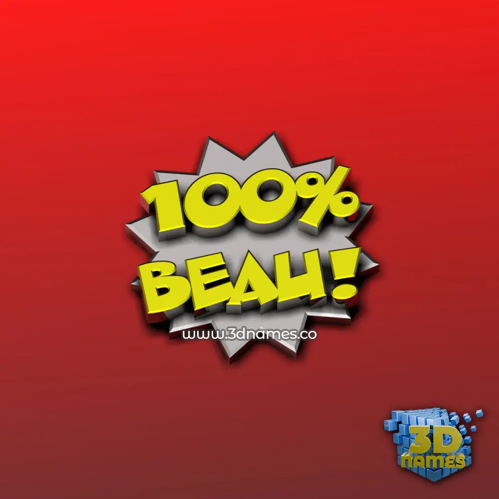 beau in 100 Percent style - 3D name wallpaper