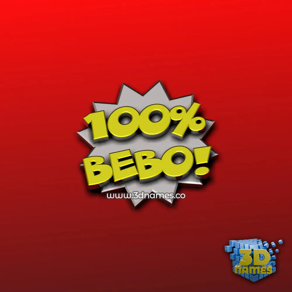 bebo in 100 Percent style - 3D name wallpaper