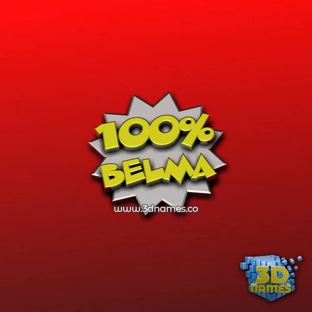 belma in 100 Percent style - 3D name wallpaper