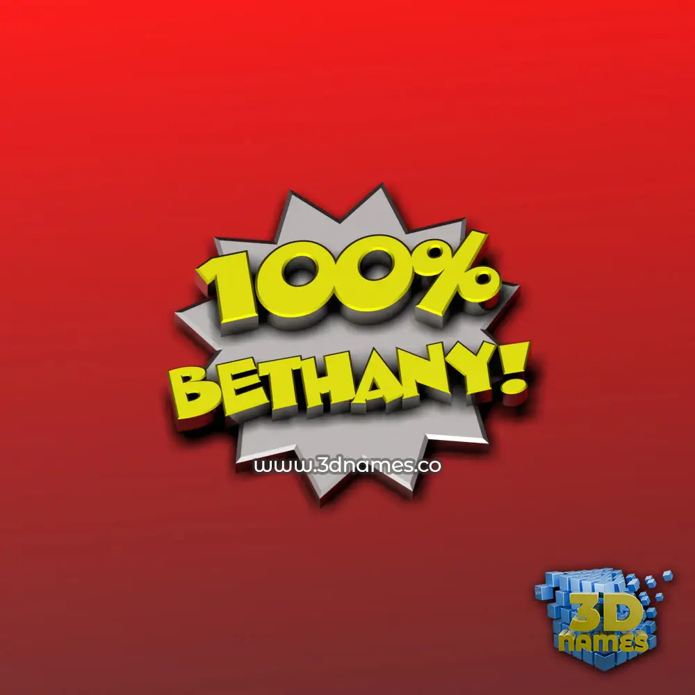bethany in 100 Percent style - 3D name wallpaper