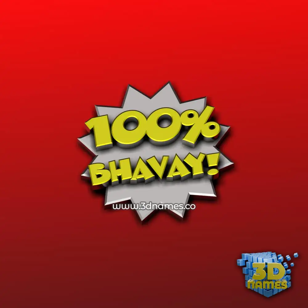 bhavay in 100 Percent style - 3D name wallpaper