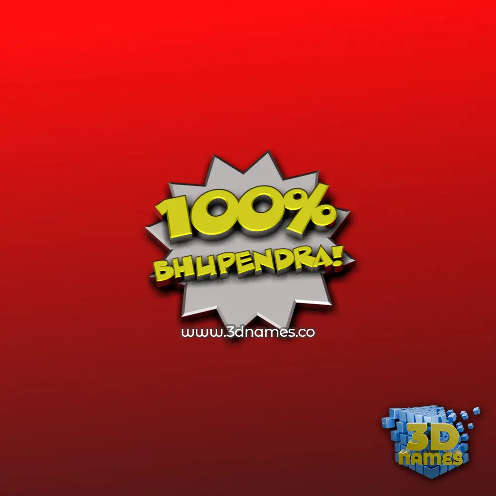 bhupendra in 100 Percent style - 3D name wallpaper