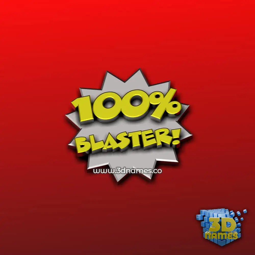 blaster in 100 Percent style - 3D name wallpaper