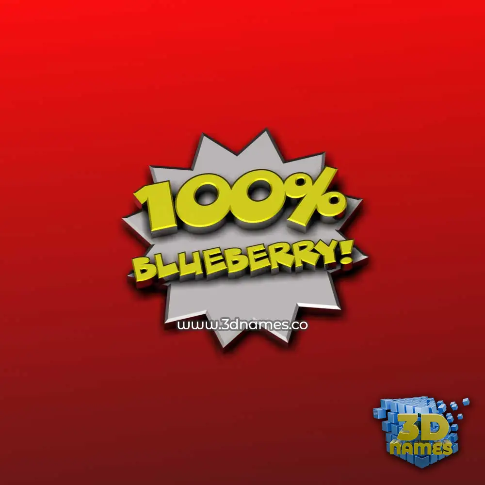 blueberry in 100 Percent style - 3D name wallpaper