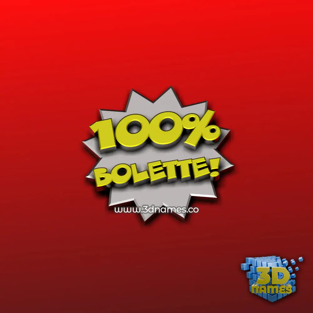 bolette in 100 Percent style - 3D name wallpaper