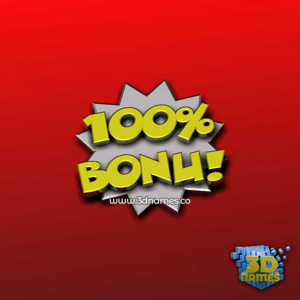 bonu in 100 Percent style - 3D name wallpaper