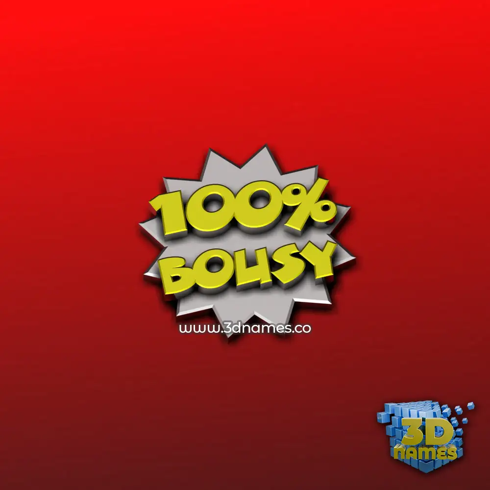 bousy in 100 Percent style - 3D name wallpaper