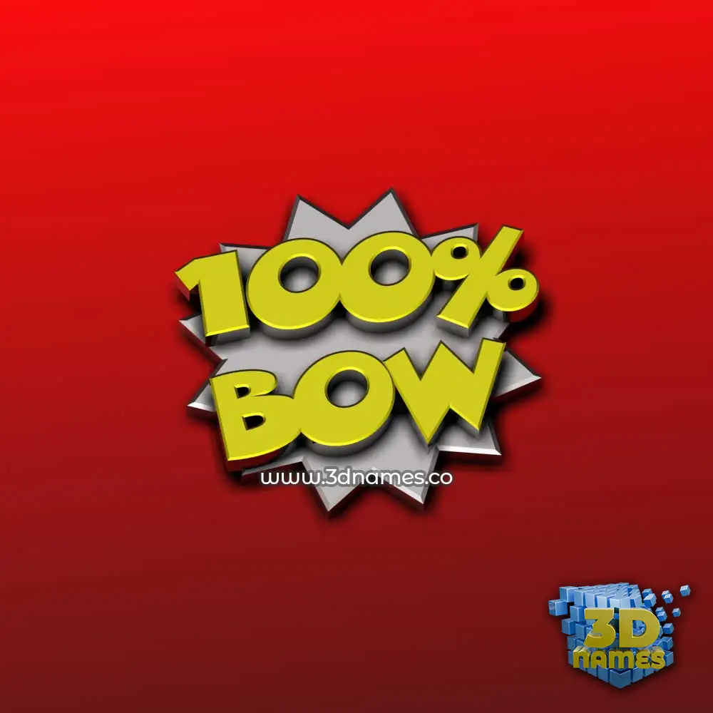 bow in 100 Percent style - 3D name wallpaper