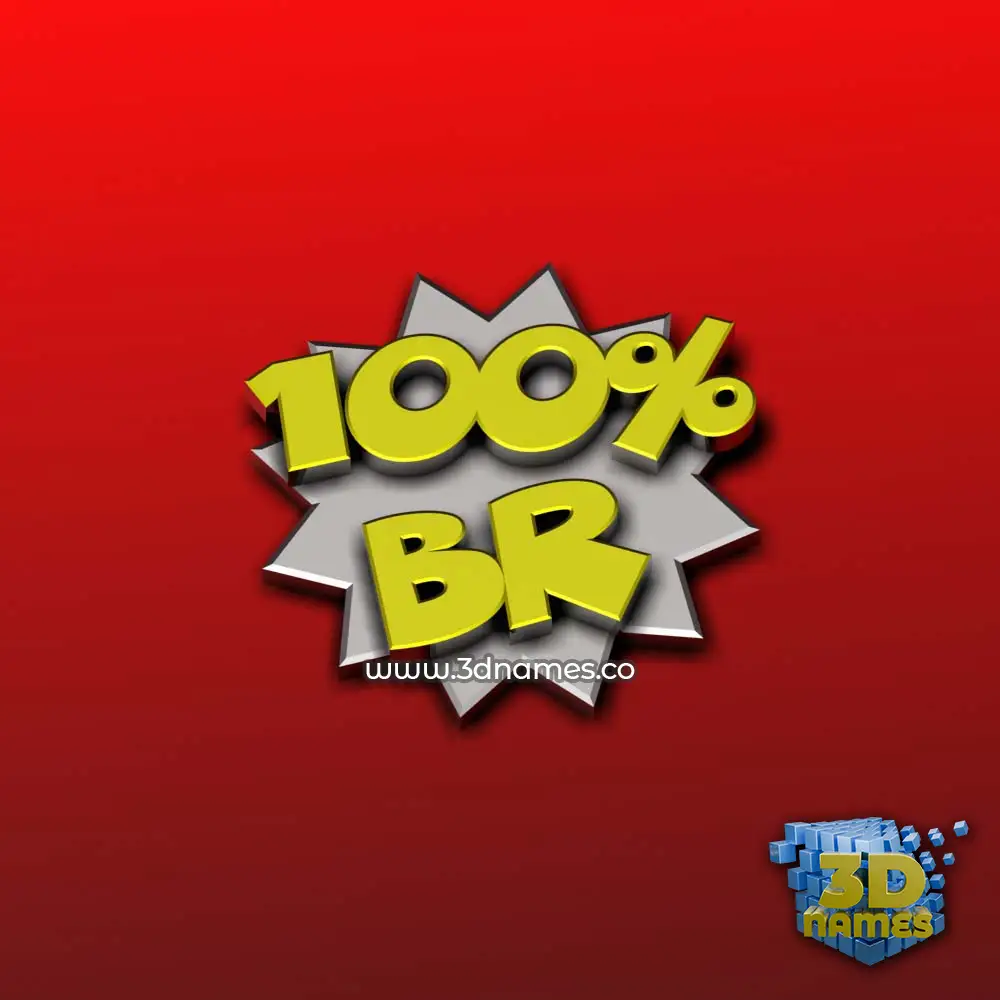 br in 100 Percent style - 3D name wallpaper