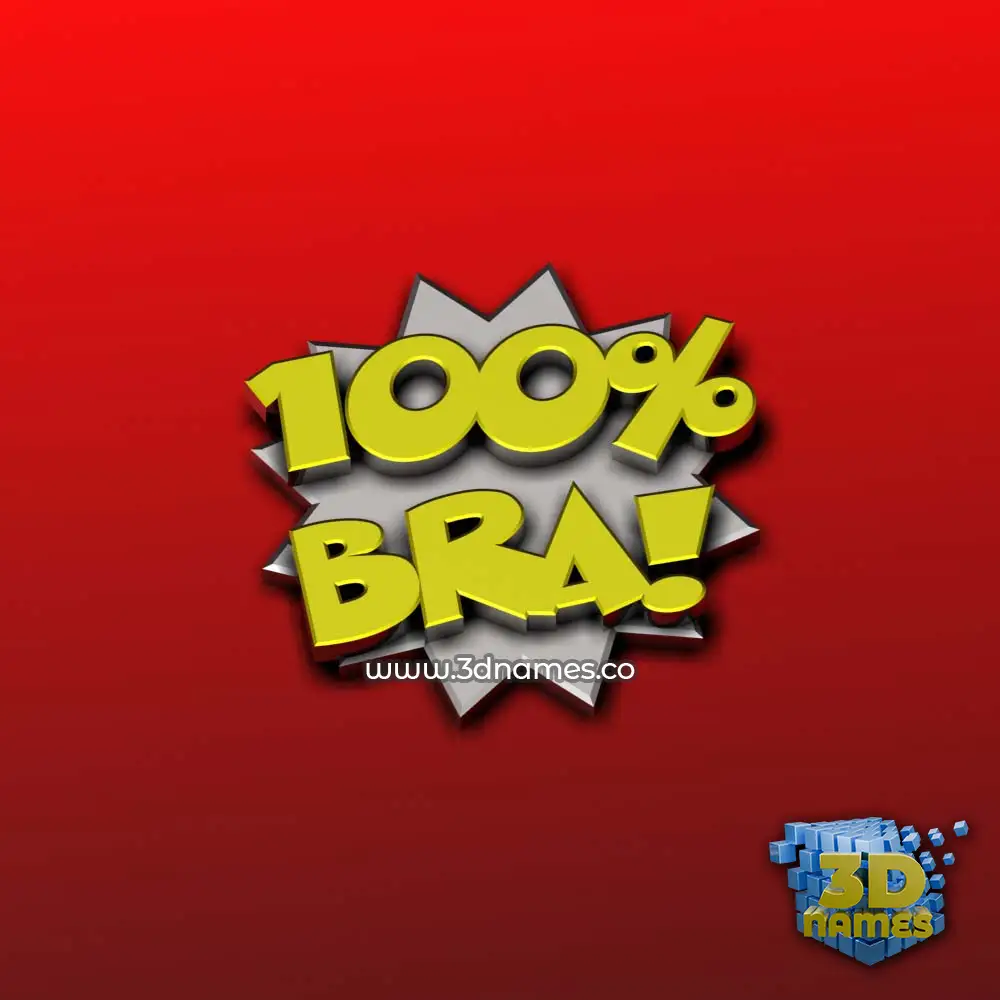 bra in 100 Percent style - 3D name wallpaper