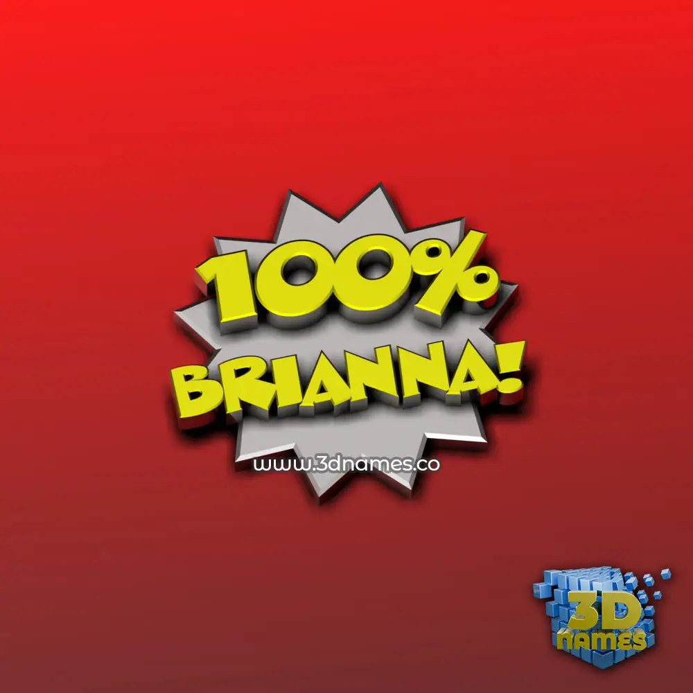 brianna in 100 Percent style - 3D name wallpaper
