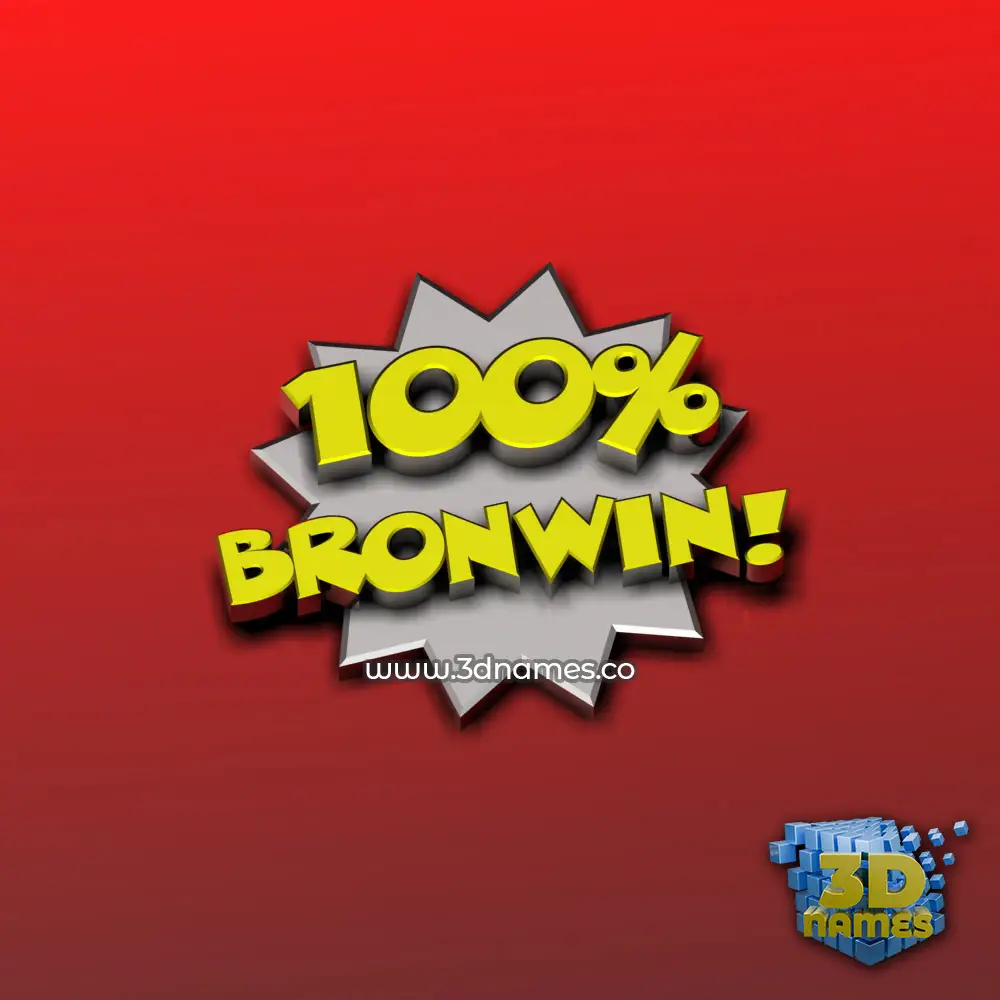 bronwin in 100 Percent style - 3D name wallpaper