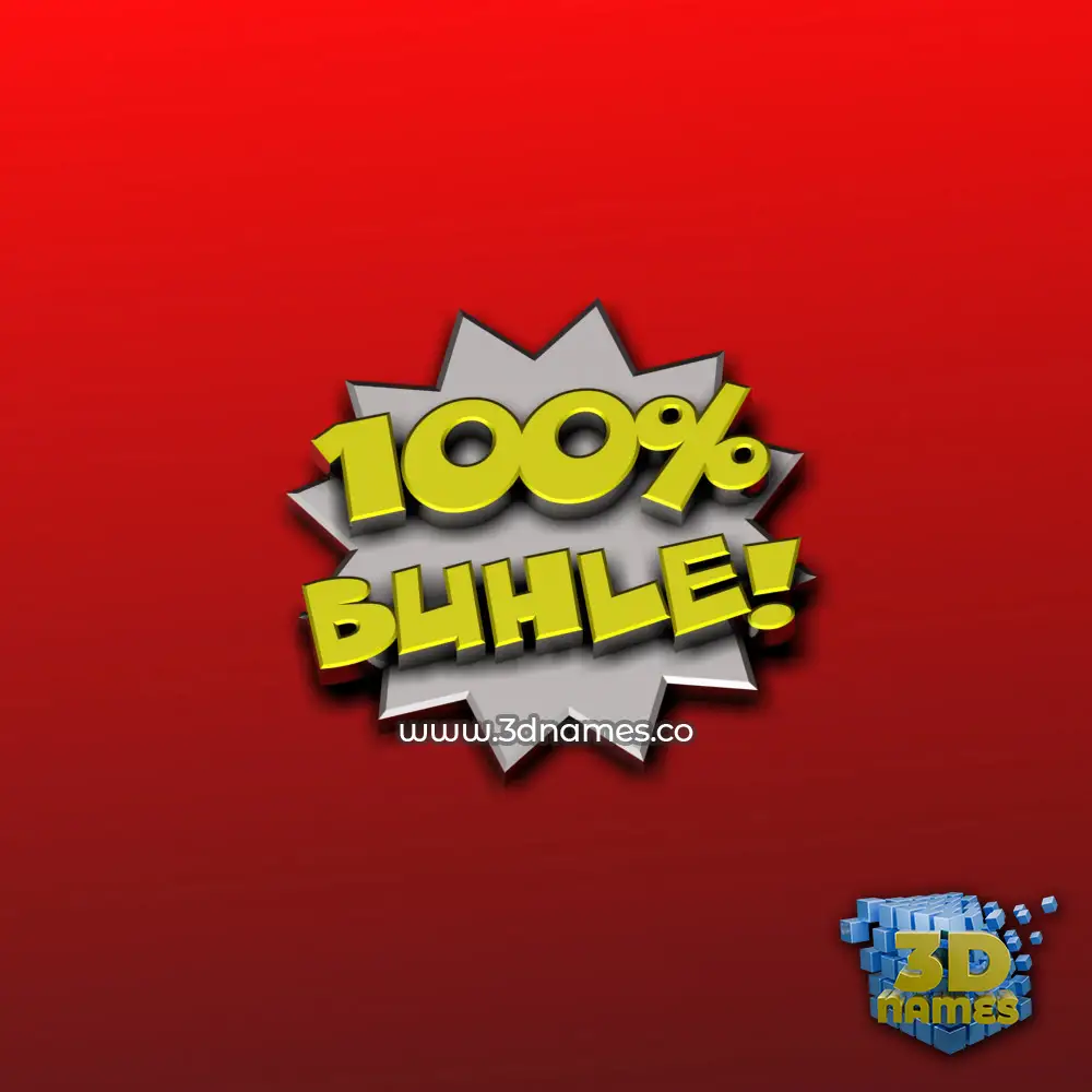 buhle in 100 Percent style - 3D name wallpaper