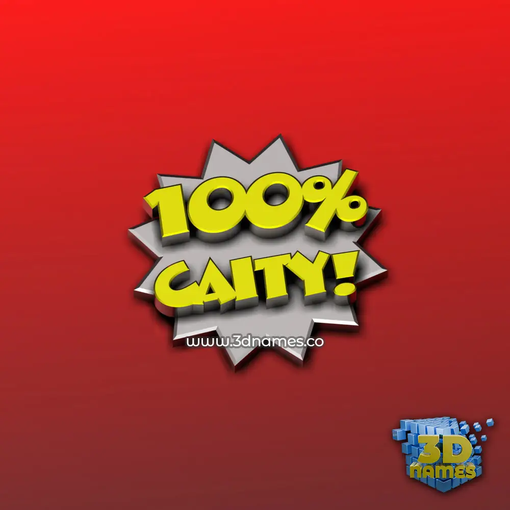 caity in 100 Percent style - 3D name wallpaper