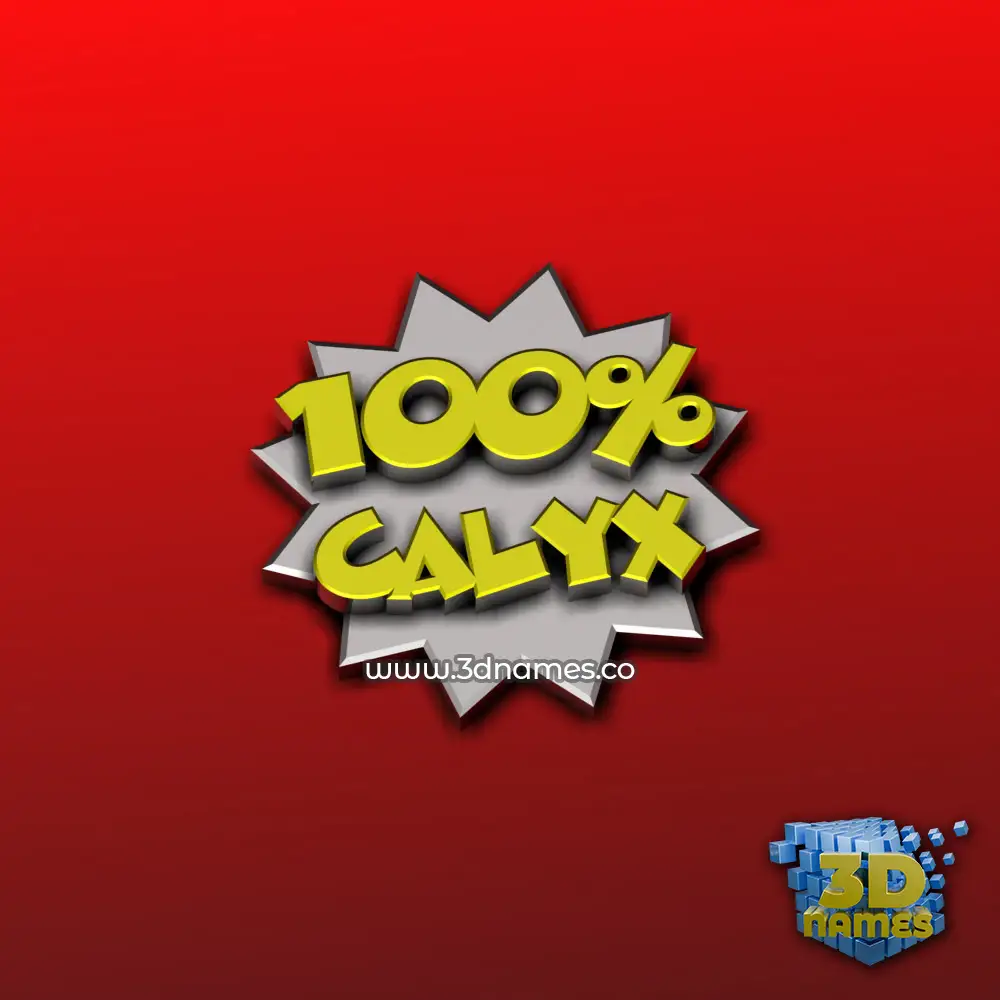 calyx in 100 Percent style - 3D name wallpaper