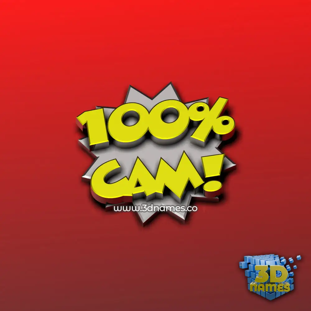 cam in 100 Percent style - 3D name wallpaper