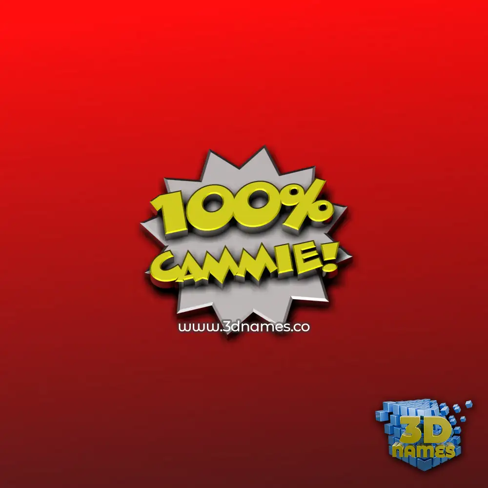 cammie in 100 Percent style - 3D name wallpaper