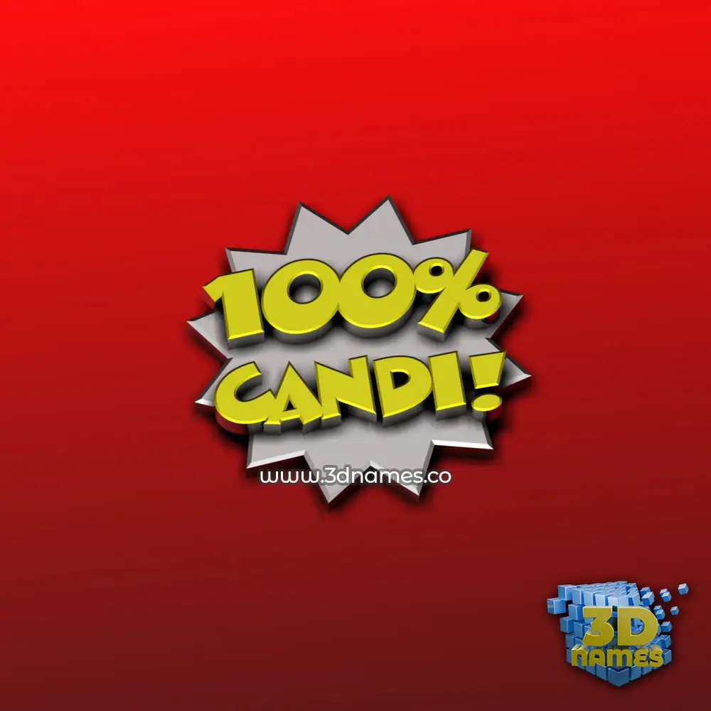 candi in 100 Percent style - 3D name wallpaper