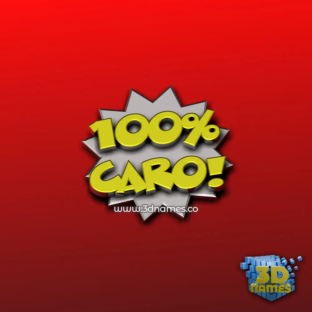 caro in 100 Percent style - 3D name wallpaper