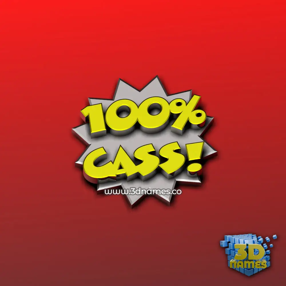 cass in 100 Percent style - 3D name wallpaper