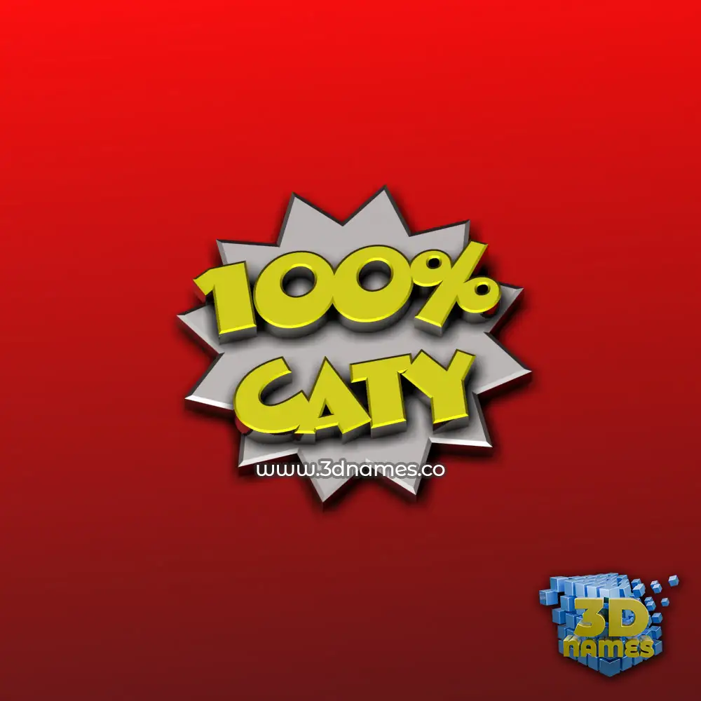 caty in 100 Percent style - 3D name wallpaper