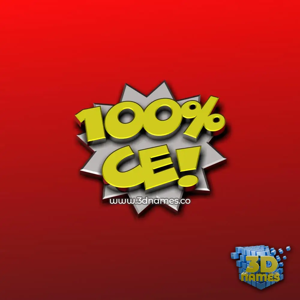 ce in 100 Percent style - 3D name wallpaper