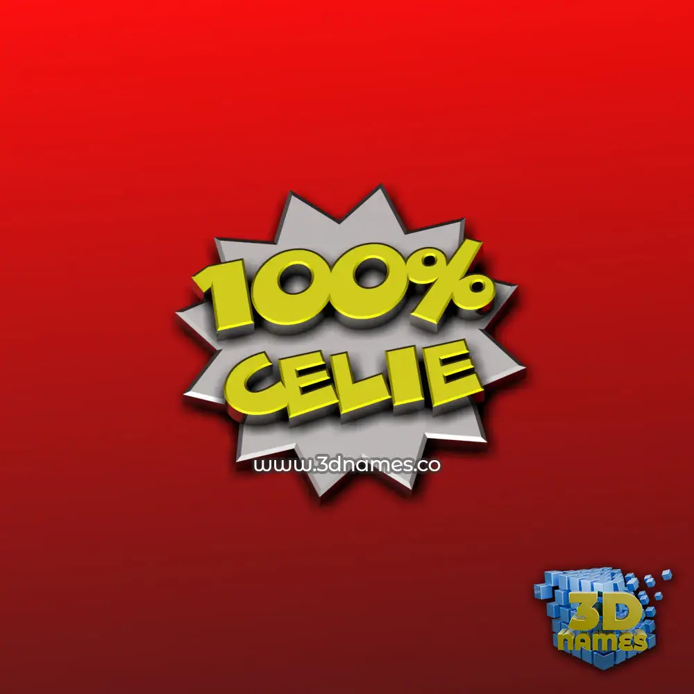 celie in 100 Percent style - 3D name wallpaper