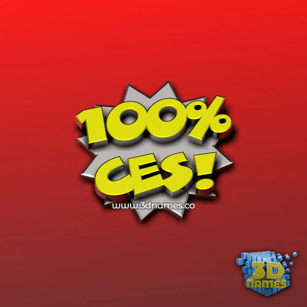 ces in 100 Percent style - 3D name wallpaper