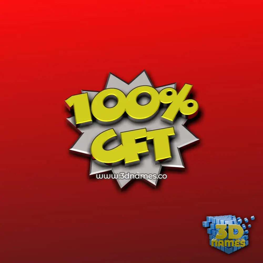 cft in 100 Percent style - 3D name wallpaper