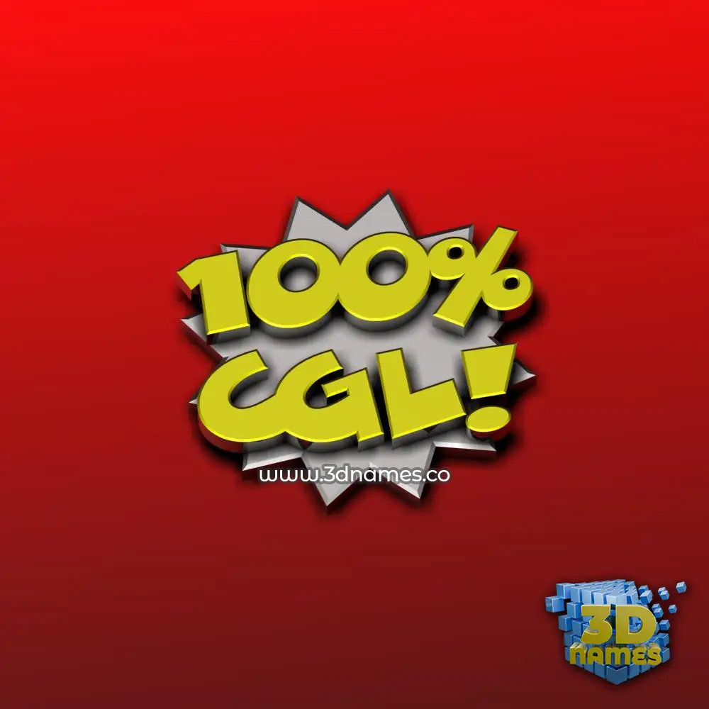 cgl in 100 Percent style - 3D name wallpaper