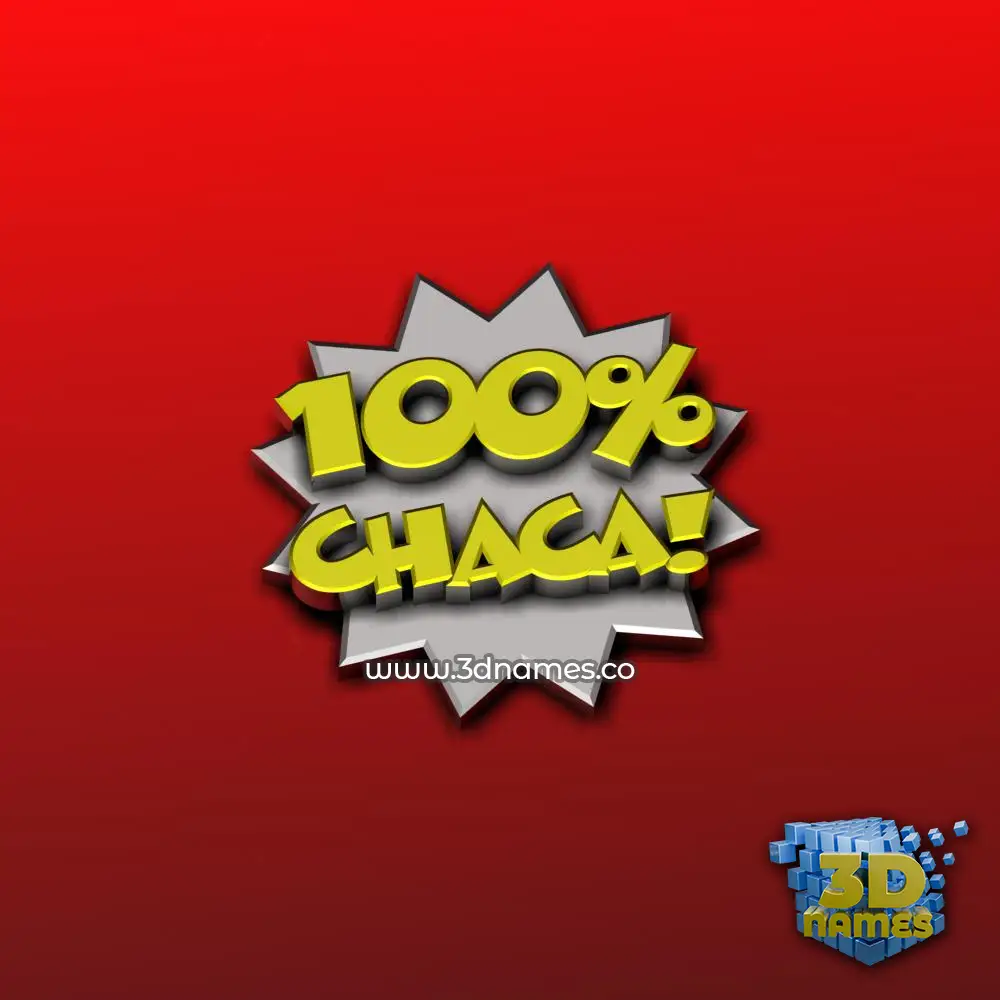 chaca in 100 Percent style - 3D name wallpaper
