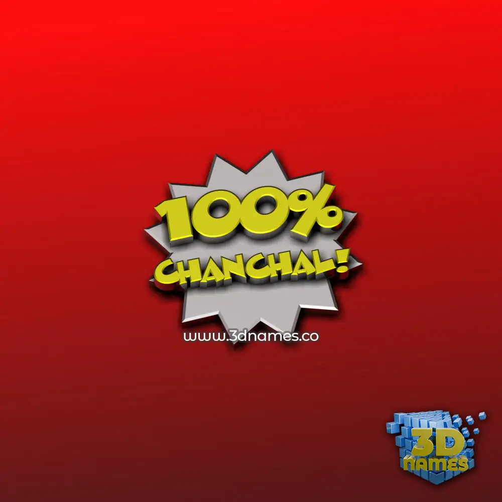 chanchal in 100 Percent style - 3D name wallpaper