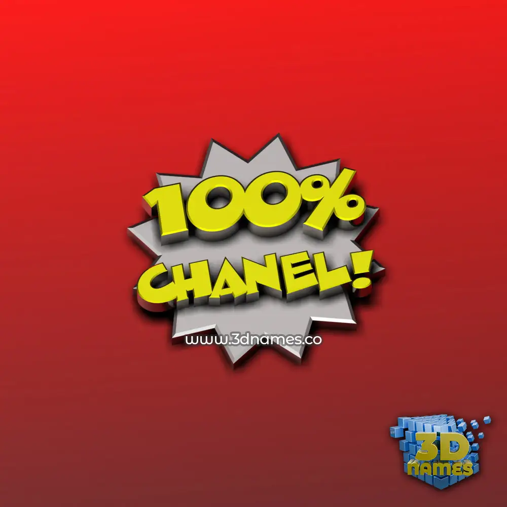chanel in 100 Percent style - 3D name wallpaper
