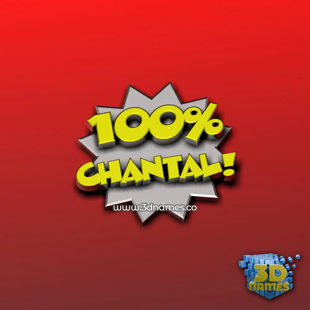 chantal in 100 Percent style - 3D name wallpaper